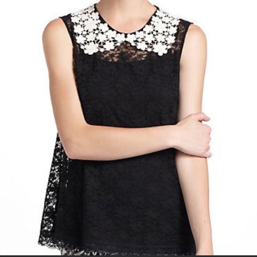 Anthropologie Eloise Peter Pan Lace Top